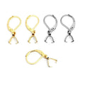 Hypoallergenic Stainless Steel Gold Earring Hooks DIY Pinch Bail Clasps for Stud Earrings French Pendant Leverback Clasps