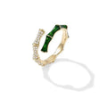 Shescity Wholesale Price Bamboo Designer Adjustable Finger Rings Oil Dripping Zircon Minimalist Jewelry Gifts for Women