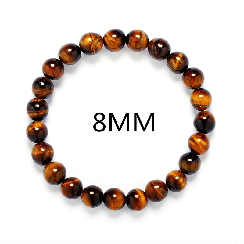8mm Natural Emperor Stone Beaded Bracelet Bohemian Style for Wedding Gift Engagement Anniversary Buddhism Inspired Jewelry