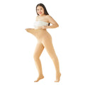 Plus Size Women's Thermal Fleece Lined High Waist Stretch Opaque Warm Stirrup Feature Pantyhose Sizes Available Leggings