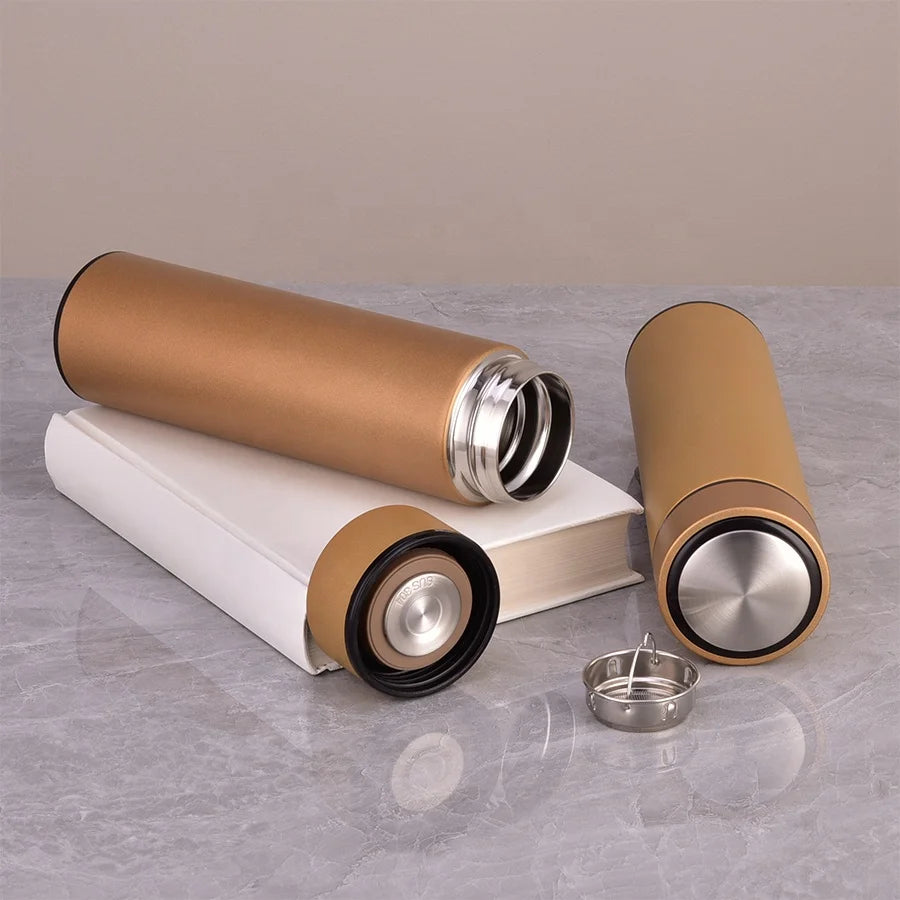 17oz Stainless Steel Gym Sport Smart Water Bottle Vacuum Insulated LED Temperature Display Travel Flask