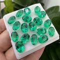 Cheap Price Loose Gemstones Oval Cut Colombian Muzo Green 1 Carat Hydrothermal Emerald Stones for Jewelry Making