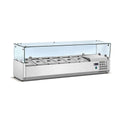 Use a Salad Crisper to Refrigerate a Salad Bar a Spreader a Fruit Scooper and a Glass Display Pizza Counter