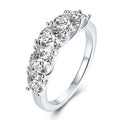 1ct Moissanite Diamond Enterity Tennis Band Ring 925 Sterling Silver 18k White Gold for Women Engagement Gift Fine Jewelry