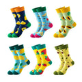 Wholesale Funky Cotton Crew Socks with Avocado Pineapple Pattern Novelty Funny Fruit Design for Women Men Casual Casual Socks