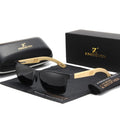KINGSEVEN Unisex Designer Wooden Polarized Sunglasses Aluminum + Bamboo Natural Wood Handmade 5507 Custom logo 5507