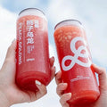250ml 500ml Popular Beverage Bottle Clear Plastic Aluminum Customized PET PP Can Plastic Drink Cans With Aluminum Caps