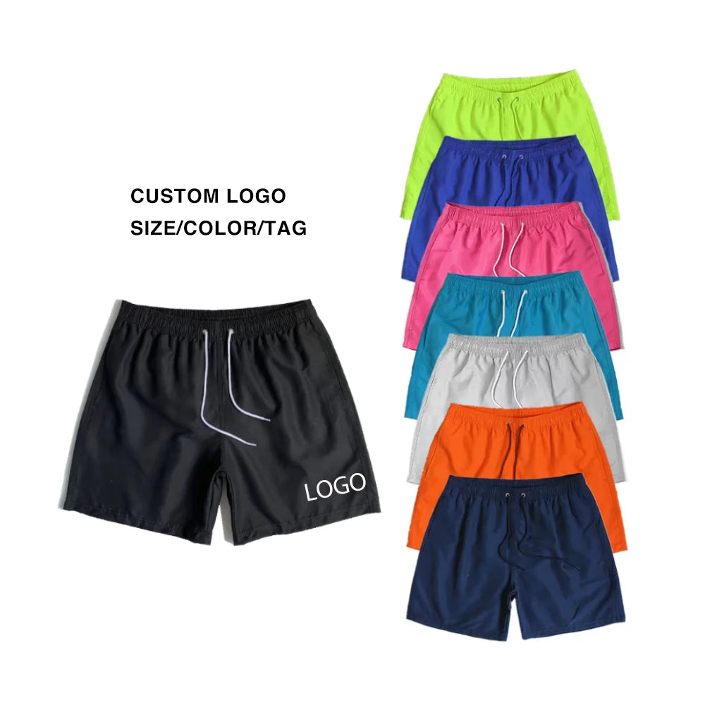 Summer Sports Shorts Custom Logo Mens Swim Shorts Running Nylon Shorts100% Polyester Swim Trunks Mesh Beach Shorts for Men
