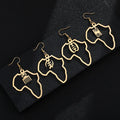 New Styles African Pendant Gold Stainless Steel Adinkra Gye Nyame Earrings