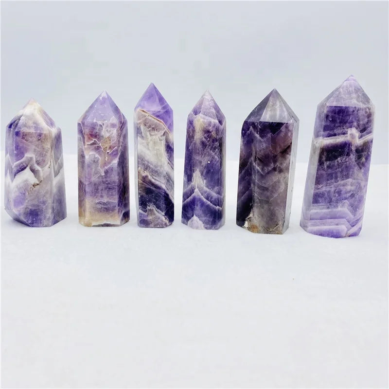 Wholesale Natural Healing Quartz Wands Crystal Obelisk Dream Amethyst Point Tower