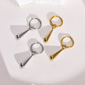 Fashion Stainless Steel Earrings Water Drop Statement Earrings High Grade 18K Real Gold Plated Chunky Earrings for Women