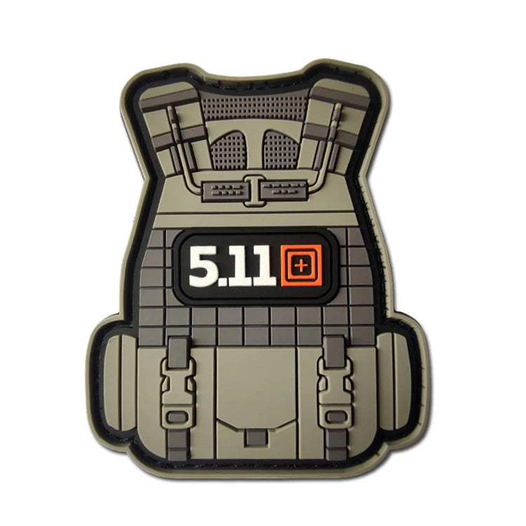 Popular PVC Rubber Patch 3D Soft Patches Tactical Vest Badge Custom Design Outdoor Use Stick-On for Clothing Decoration