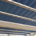 Customized Indoor Glass Roof Retractable Electric Folding Wave Skylight Canopy Blinds
