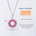 Wholesale Vintage Lab Grown Red Ruby Gemstone and Moissanite Pendant Two Circles  925 Sterling Pendant Necklace for Gift