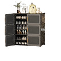 Modern Multi-Tier Portable Foldable Plastic Shoe Rack Cabinet Tool-Free Assembly Convertible Extendable Home Furniture Living