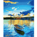 DIY Painting by Numbers Kits for Adults 40x50cm/16x20inch Personalized Landscape Boat Marker Starter Kit for Gift