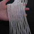 Natural Freshwater Pearls 5-6mm Loose Round Fresh Water Pearl Beads Strand