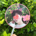 Wholesale Custom UV Printed Logo Transparent Plastic Modern Design Star Hand Fan Promotional Gift Souvenir for KPOP Star Events