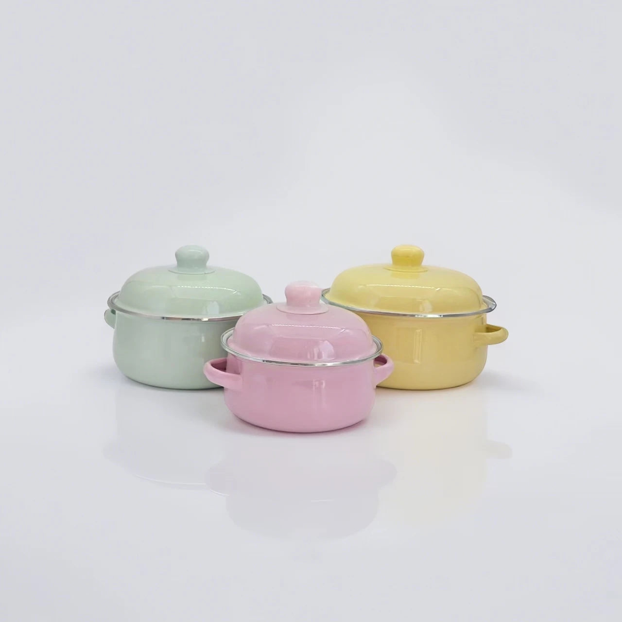 Senny Custom Inventory for Small Business Cheap Products Enamel Fry Pan Russian Enamel Pots Enamel Steam Pot