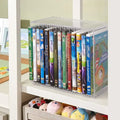 Transparent Acrylic 14-Box Capacity DVD Organizer Rubber Feet Stackable Rectangular Holder Theatre Room Display Display Rack