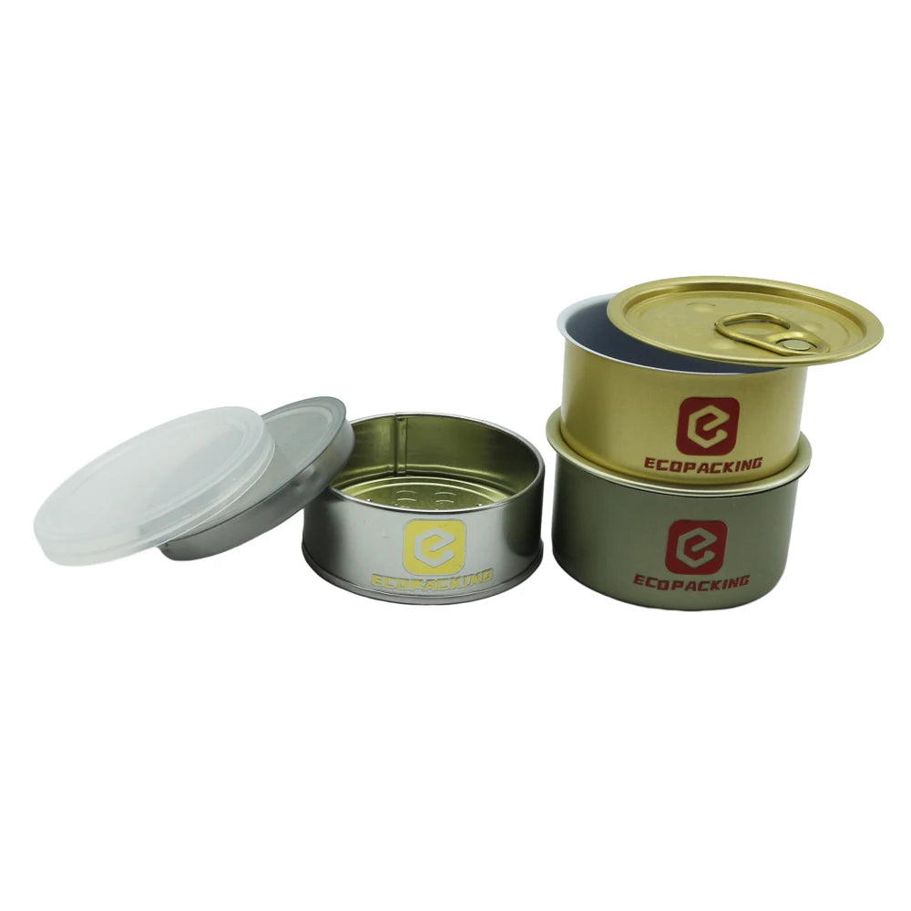 Customised Tinplate Tuna Tin Cans Empty Round for Food Canning with Screen Printing Pull-Ring Sealed Label