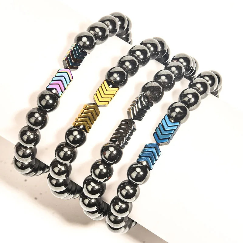 Hot Sold Styles 8mm Hematite Small Femmes Slimming Beads Charms for Bracelets Bulk