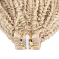 Wholesale 100% Human Virgin Hair #27 4b4c Afro Kinky Curly Tape Ins Hair Extensions Color Blonde