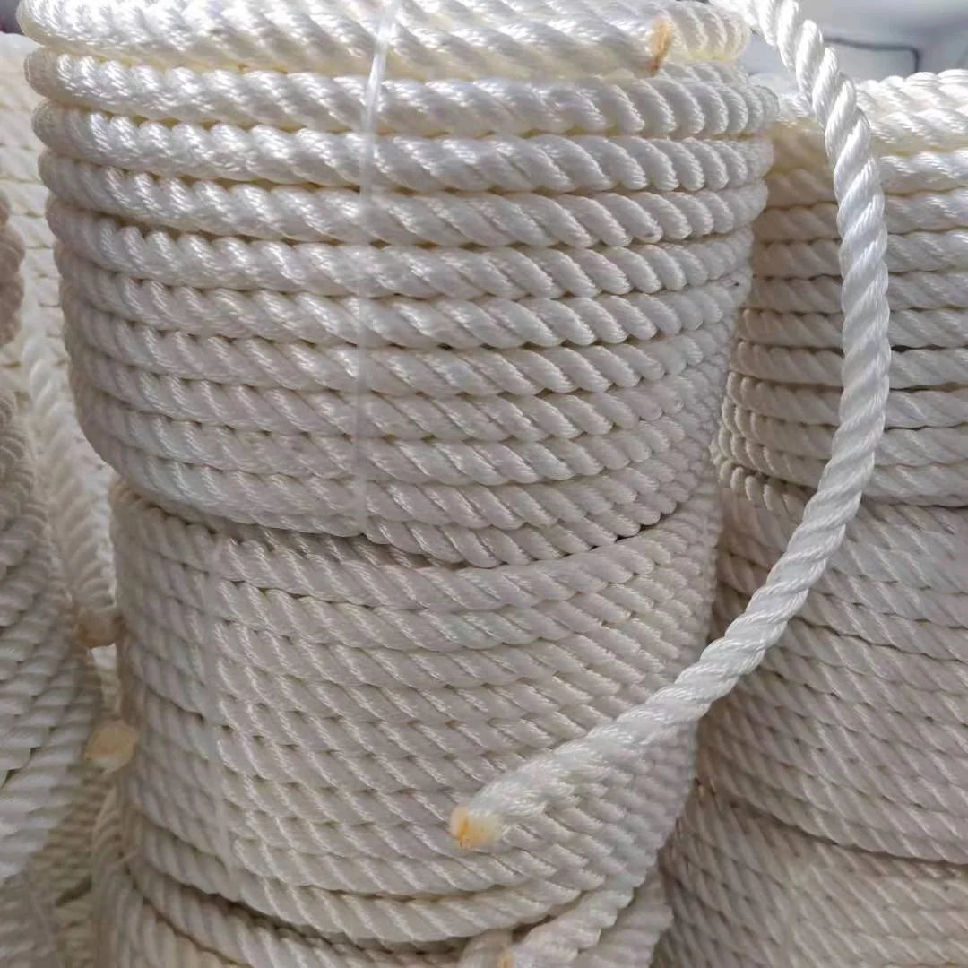 Factory Wholesale High Quality Eco-friendly Nylon Twist Rope 4mm & 12mm Coiled Customized Color & Length