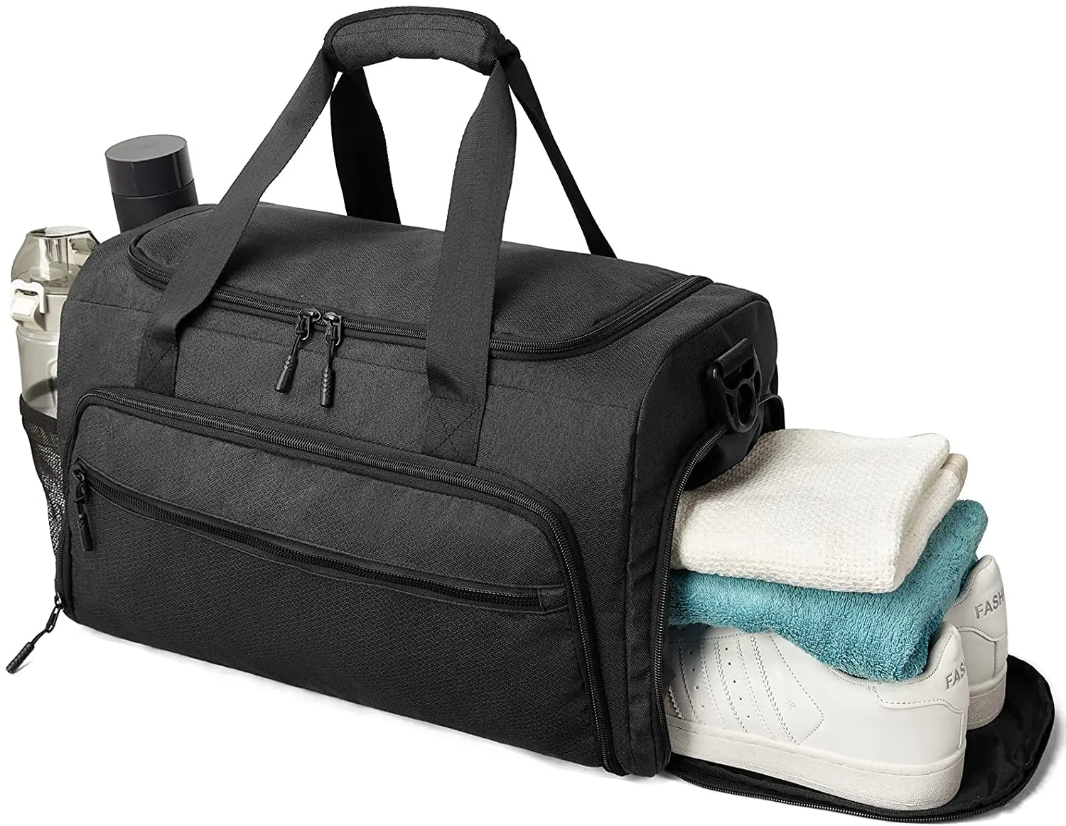 Gym Bag for Men Women Water Resistant Fitness Workout Sports Duffle Bag with Wet Pocket & Shoes Compartment