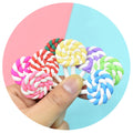 Hot Selling Colorful Lollipop Polymer Clay Crafts Candy Charms for Diy Scrapbook Jewelry Making Hairpin Phone case Decoration