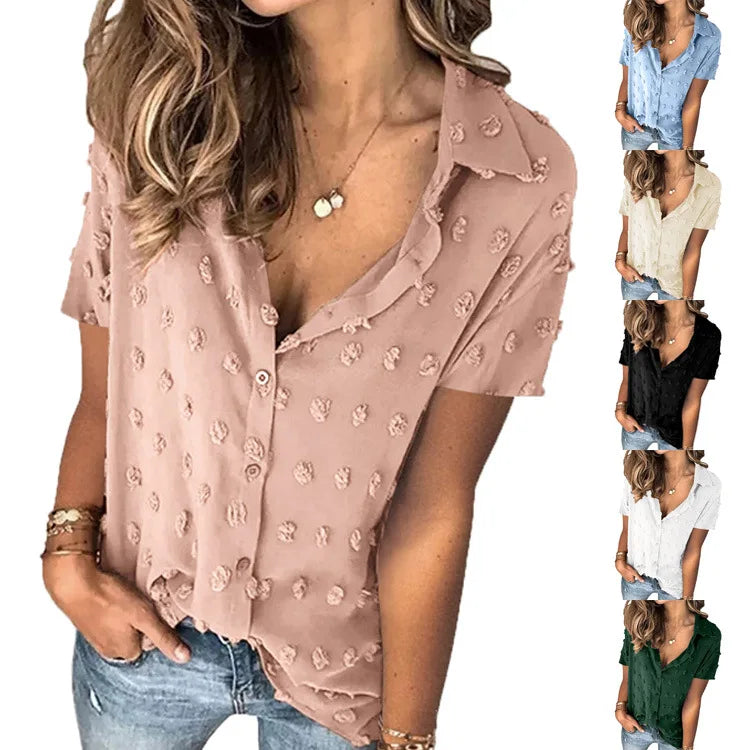Turn-down Collar Shorts&long Sleeve Blouse Summer Large Female Casual Loose Breathable Shirt New Summer Plus Size Shirt