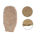 Gloway Eco-Friendly Natural Loofah Hemp Viscose Soft Comfortable Durable Brown Exfoliating Body Shower Bath Glove for Women Men