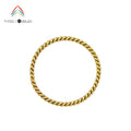 14k Gold Filled Thin Simple Twisted Dainty Ring for Women