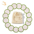 Eco-friendly 3.15" Round Reusable Makeup Remover Pads Organic Laundry Bag Soft Girls Bamboo Terry Face Cleansing Pads