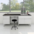 Side Lab Bench Chemical Resistant Laboratory Table with Cabinets and Drawers