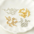 14K 18K Gold Brass Screw Eye Pins Tiny Screw Eye Bails for Jewelry Making Accessories Wholesale