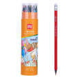 Deli 7073-24 24pcs/barrel Colored Pencil with Rubber Head Hexagon Erasable Colored Pencil 96barrel*24pcs=2304pcs Per Carton Set