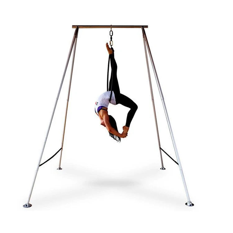 Adjustable and Detachable 68lbs Steel Aerial Yoga Stand Stainless Steel Inversion Yoga Swing for Adults Kids with Plug Type CN