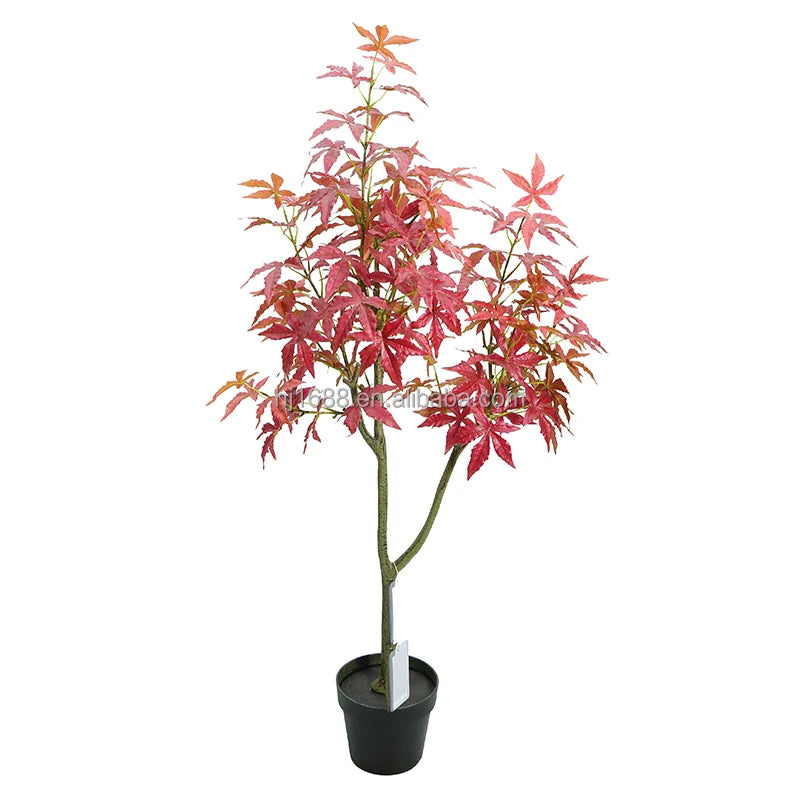 China Manufacturer 4ft 120CM Artificial Plants Trees Faux Acer Palmatum Fake Japanese Maple Tree for Home Garden Indoor Decor