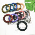 MIO New Non-marking Hair Coils Hair Band Frosted Elastic Coil Spiral Hair Band Matte Ponytail Holder