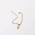 Fenny 18K PVD Gold Plated Wholesale No Fade Chic Delicate Rice Beads Mixed Chain Smooth Round Pendant Stainless Steel Bracelet