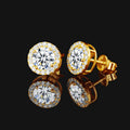 Brand OEM 925 Sterling Silver Jewelry Woman Engagement Wedding Halo Earrings 1.2ct Moissanite Diamond Earring