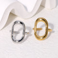 Beimai OEM Ring Fashion Hollow Geometric Rectangular Waterproof Women's Ring