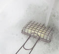 Factory 316 Stainless Steel Soap Holder Mesh Soap Cage Multifunctional Bathroom Draining Soap Basket Grilling Mesh Soap Rack MegaBDM