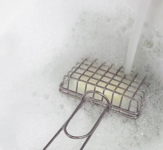Factory 316 Stainless Steel Soap Holder Mesh Soap Cage Multifunctional Bathroom Draining Soap Basket Grilling Mesh Soap Rack MegaBDM