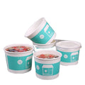 Wholesale Disposable Single Wall PLA/PE Kraft Paper Salad Bowl Take Away Box Custom Printing Free Samples
