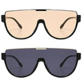 Half Frame One Piece Sunglasses Orange Shade Glasses for Women Wholesale Oversized UV400 Oculos Eeyewear