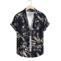 New Men's Fashion Trend Flower Printed Short-sleeved Hawaiian Men's Designer Shirts