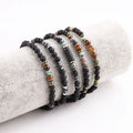 New Design 4mm Natural Lava Volcanics Stone Beaded Bracelet With Stainless Steel Clasp for Women Men Jewelry JBS12395