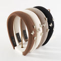 High-Quality Fashion Hair Accessories French Vintage Butterfly Sponge Headbands Delicate Diamond Hair Bands Women